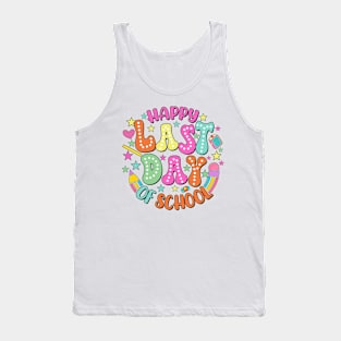 Happy Last Day Of School Dalmatian Dots Testing Day Teacher Tank Top